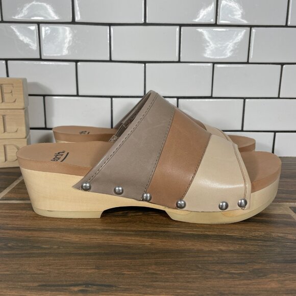 Earth Pine Tiga Womens Size 8.5 Shoes Multicolor Leather Platform Slide Sandal - Picture 3 of 16